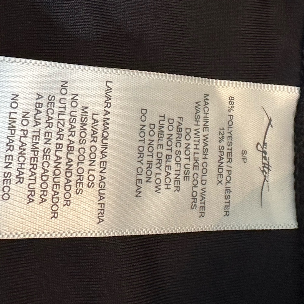 GOTTEX Size XS Leggings Classic Black Side Zipper Gym Yoga Pants - Picture 7 of 9